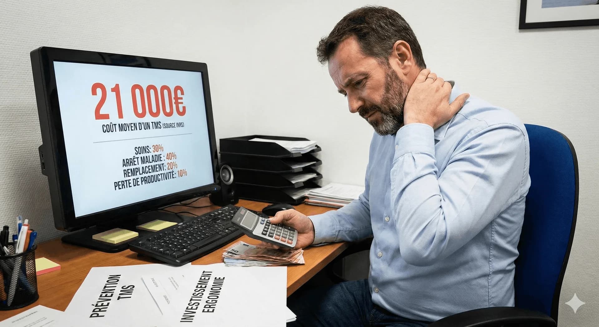 21 000€ par TMS : anatomie d'un coût que vous pouvez éviter - Prévention & Santé