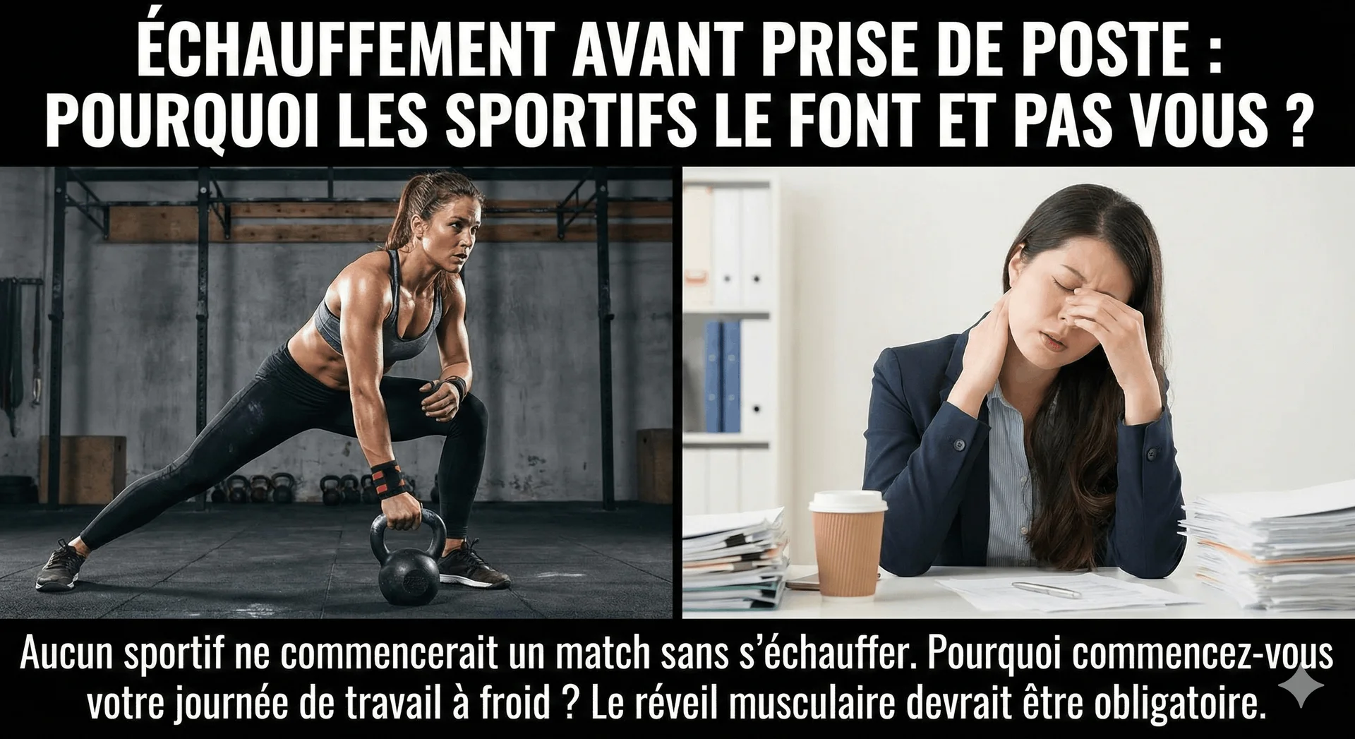 Échauffement avant prise de poste : pourquoi les sportifs le font et pas vous ?