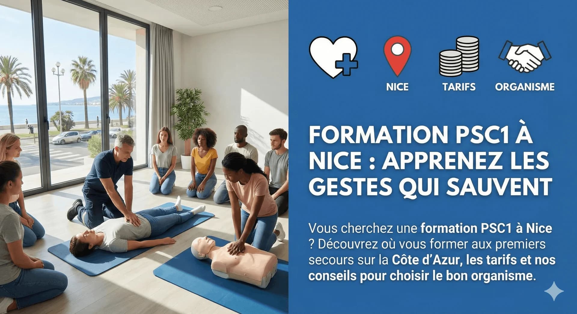 Formation PSC1 à Nice : apprenez les gestes qui sauvent