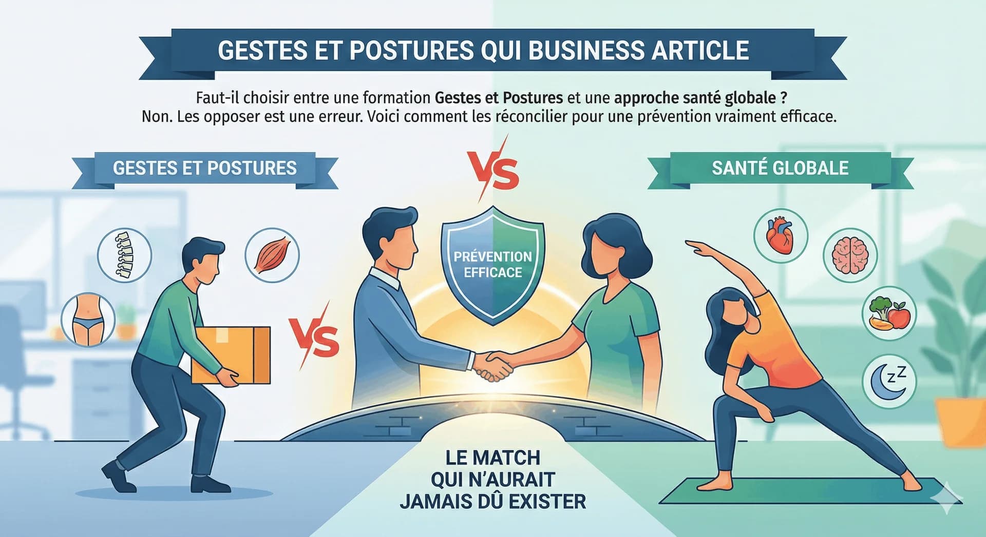 Gestes et postures vs. santé globale : le match qui n'aurait jamais dû exister - Prévention & Santé