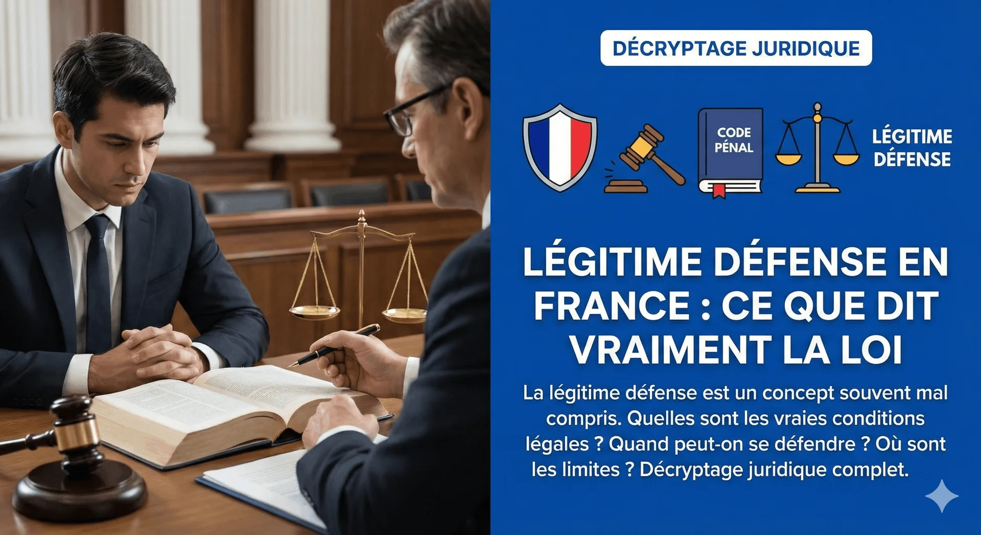 Légitime défense en France : ce que dit vraiment la loi