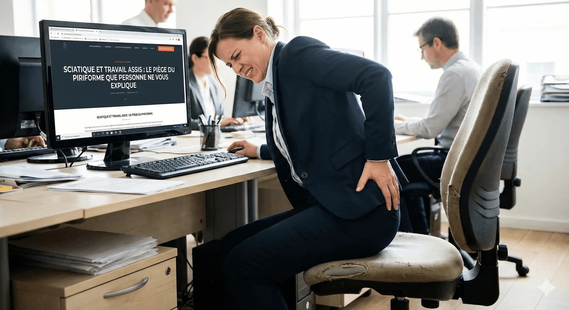 Sciatique et travail assis : le piège du piriforme que personne ne vous explique