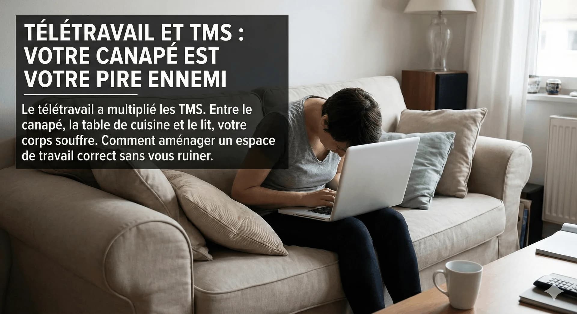 Télétravail et TMS : votre canapé est votre pire ennemi